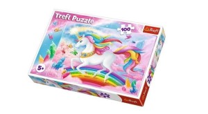 Puzzle 100 Kryształowy świat Jednorożców TREFL