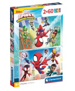 Puzzle 2x60 elementów Spidey i przyjaciele 21625 Clementoni