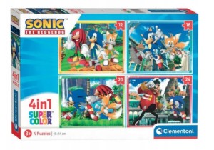 Puzzle Clementoni Super Color 72 elementów Puzzle 4w1 SuperColor Sonic