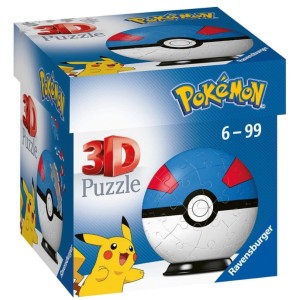Puzzle 3D Kula Pokemon niebieska