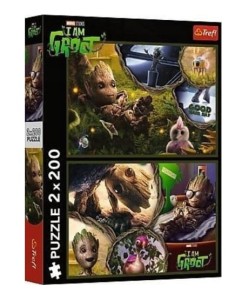 Puzzle 2x200 elementów Ja jestem Groot Guardians Marvel TREFL