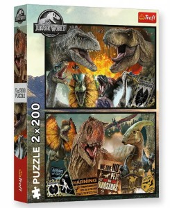 Puzzle 2x200 Prehistoryczny świat TREFL