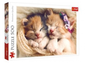 Puzzle 500 Śpiące kotki Trefl