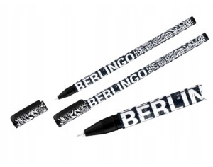 Długopis ze skuwką niebieski Monochrome Berlingo mix