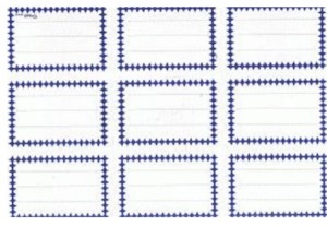 Naklejki na zeszyt małe-9szt z obramówką POLSYR