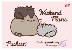 BLOK RYSUNKOWY A4 20 BIAŁYCH KARTEK UNIPAP PUSHEEN