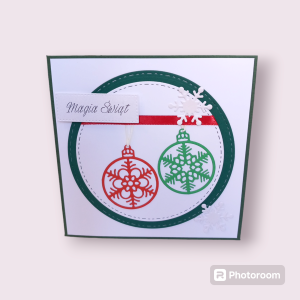 Kartka świąteczna. Bombki 2