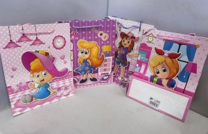 Torebka prezentowa 32x26x10cm MIX odcienie różu