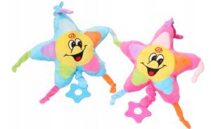Maskotka Gwiazdka Kolorowa Baby - 18cm  RÓŻOWA