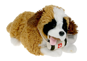 Maskotka Bernardyn Pies Leżący (Głos) - 22cm