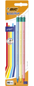 Ołówek Bic Evolution Hb Z Gumką Blister 3szt