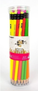 Ołówek grafitowy Neon HB z gumką RÓŻOWY