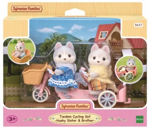 Sylvanian Families Pieski Husky na Rowerze 5637