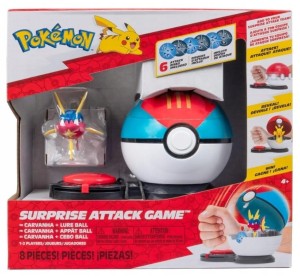 POKEMON Gra Surprise Attack 1-pak Carvanha, Lure Ball atakujące dyski