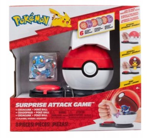 Gra Pokemon Surprise Attack 1-pak Croagunk Pokeball i dyski atakujące