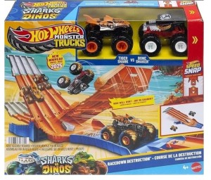 Hot Wheels Monster Truck Wyścig z demolką 2auta JFR07