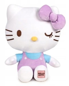 Hello Kitty – Plusz z naszywką 20 cm Fioletowy
