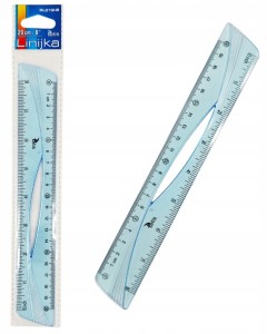 Linijka 20cm Niebieska TETIS