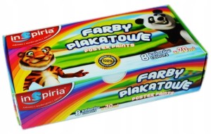 Farby plakatowe 8 kolorów 20ml