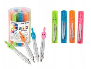 Cyrkiel Metalowy Starpak w etui z grafitem